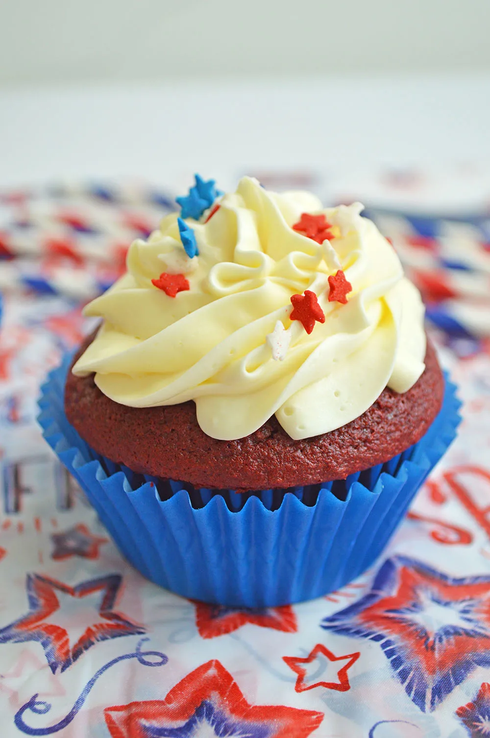 Red White & Blue Red Velvet Cupcakes