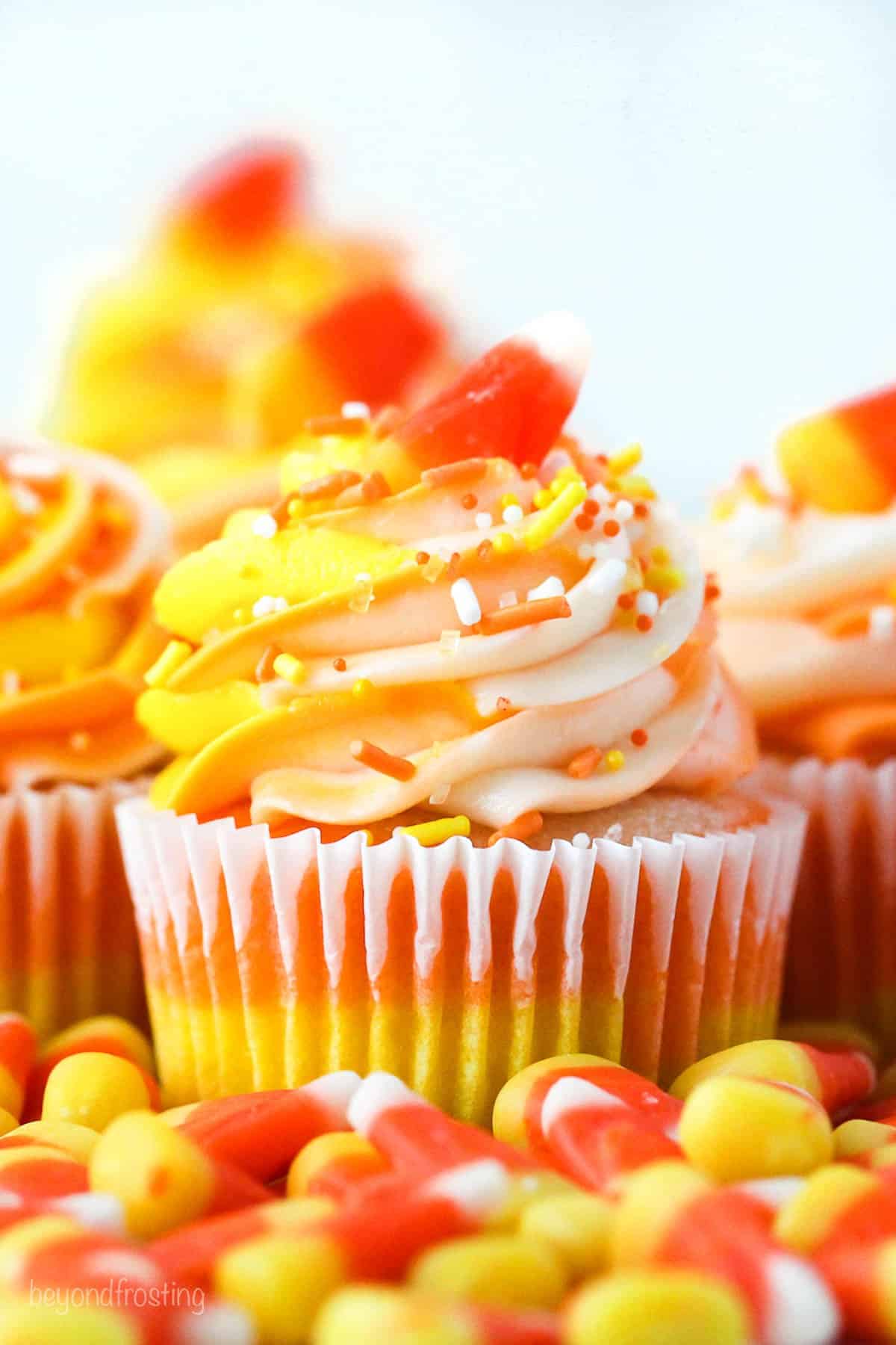 Halloween Candy Corn Cupcakes Recipe