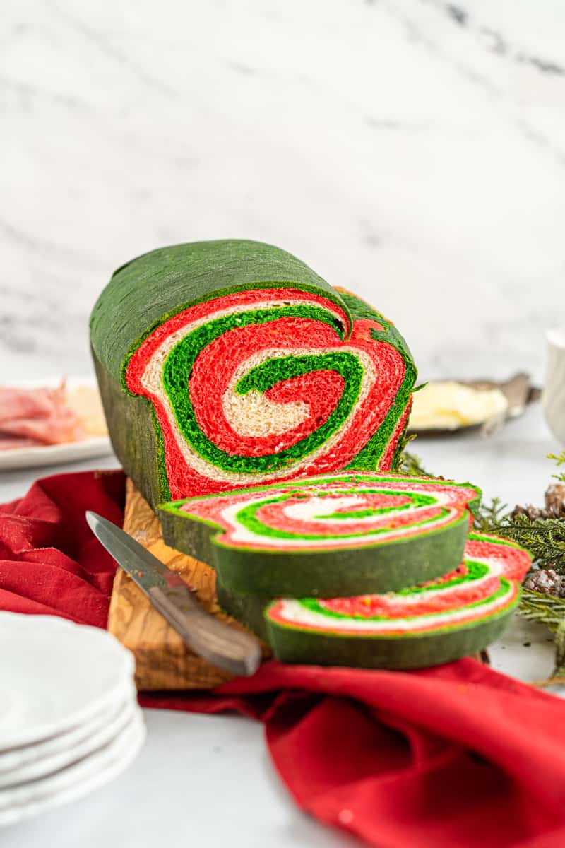 Swirled Christmas Sandwich Bread Recipe