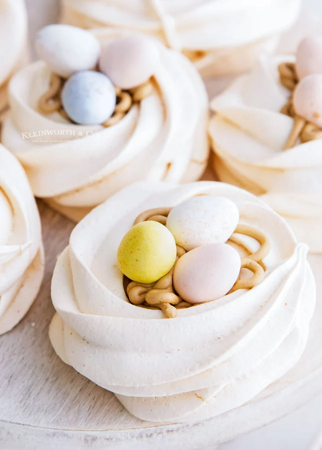 Meringue Nests with Mini Eggs (Easter Cookie Recipe)