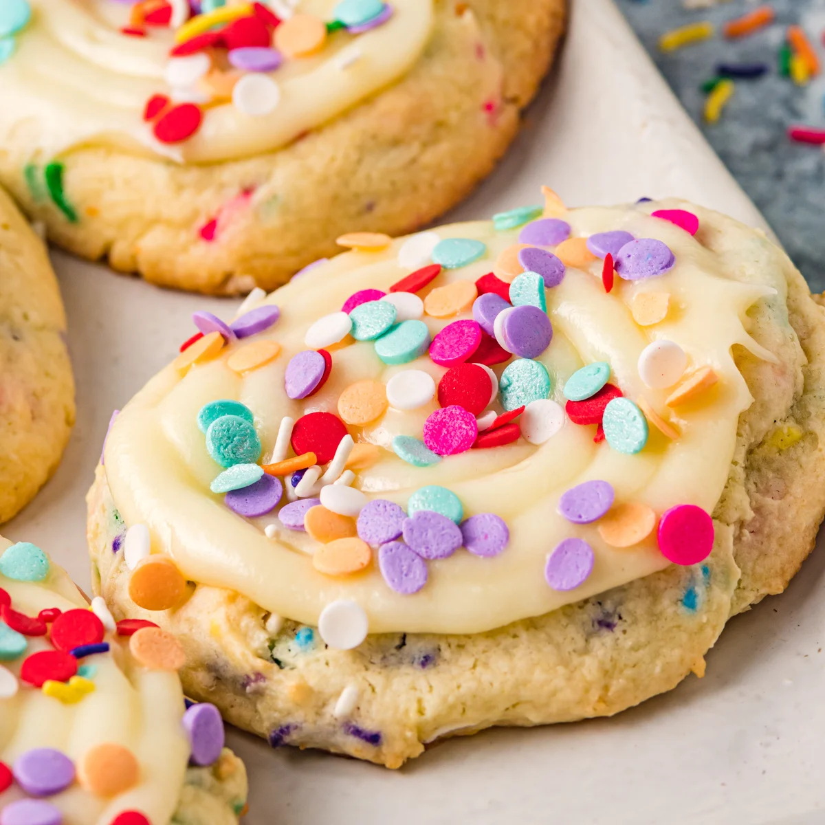 Confetti Cake Cookies (Crumbl Cookie Copycat Recipe)