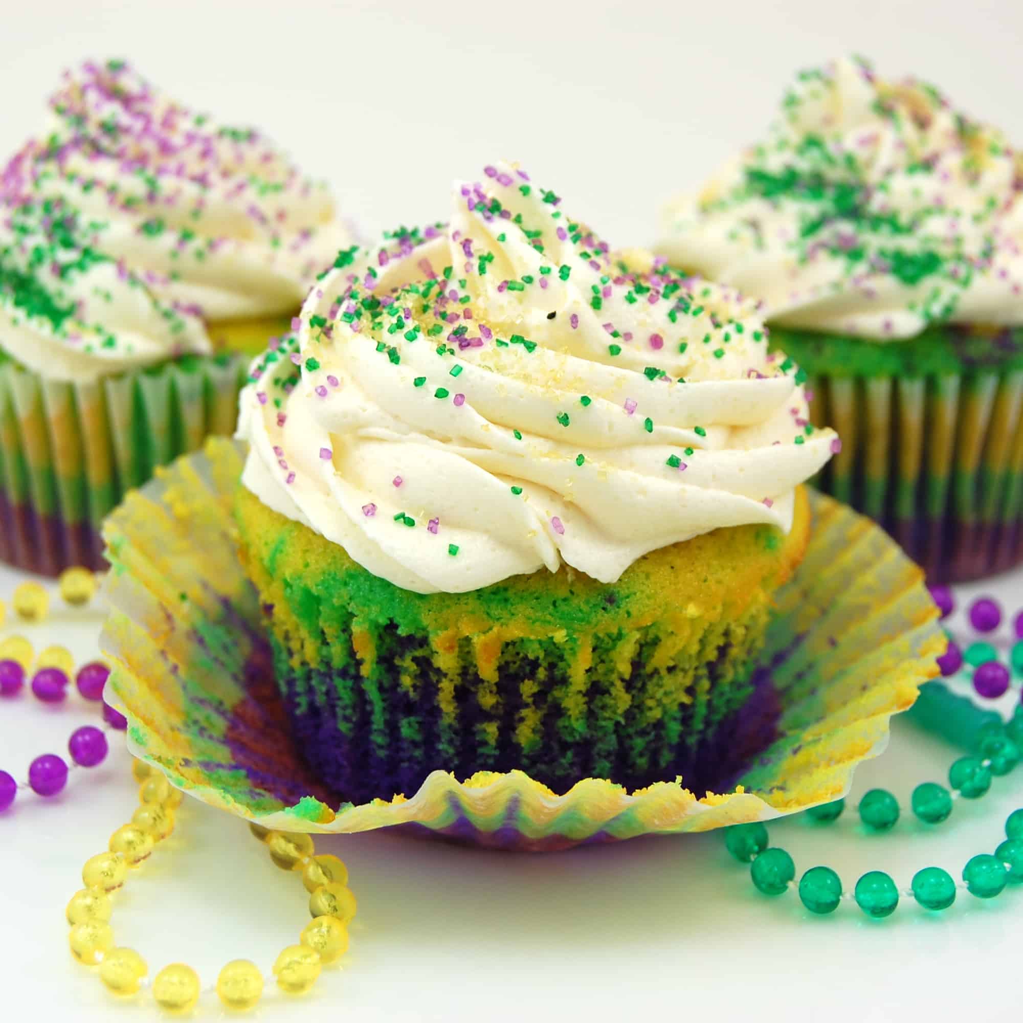 Mardi Gras Cupcake Recipe