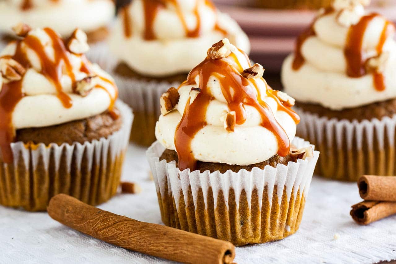 Pumpkin Cupcakes with Cream Cheese Frosting Recipe