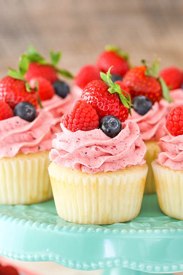 Berry Filled Cupcakes