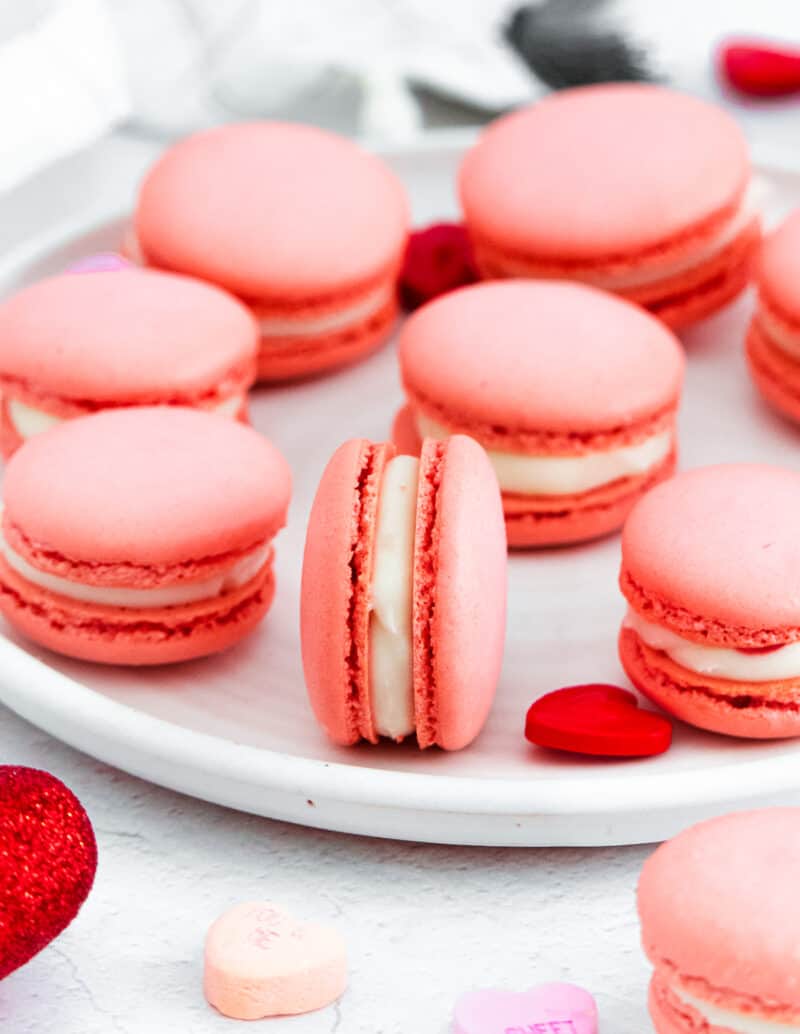 Valentine’s Day Pink Strawberry Macarons Recipe