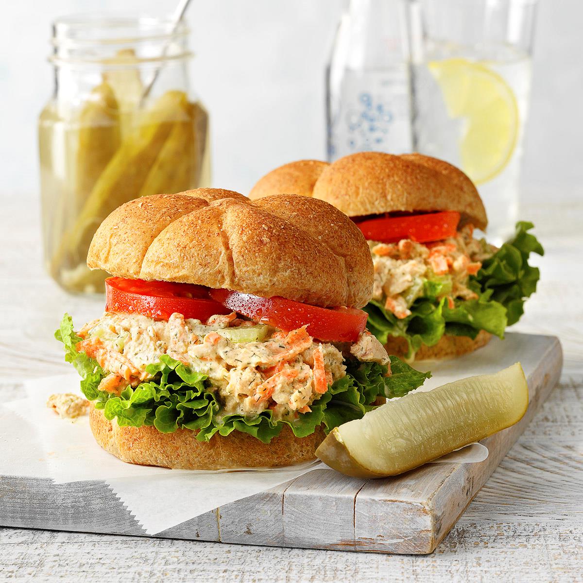 Salmon Salad Sandwiches