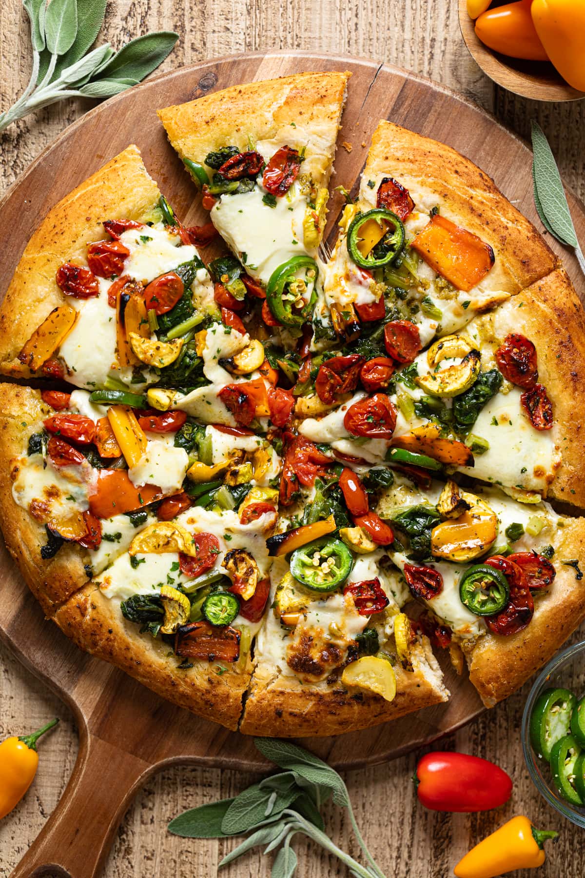 THE ULTIMATE VEGGIE PIZZA