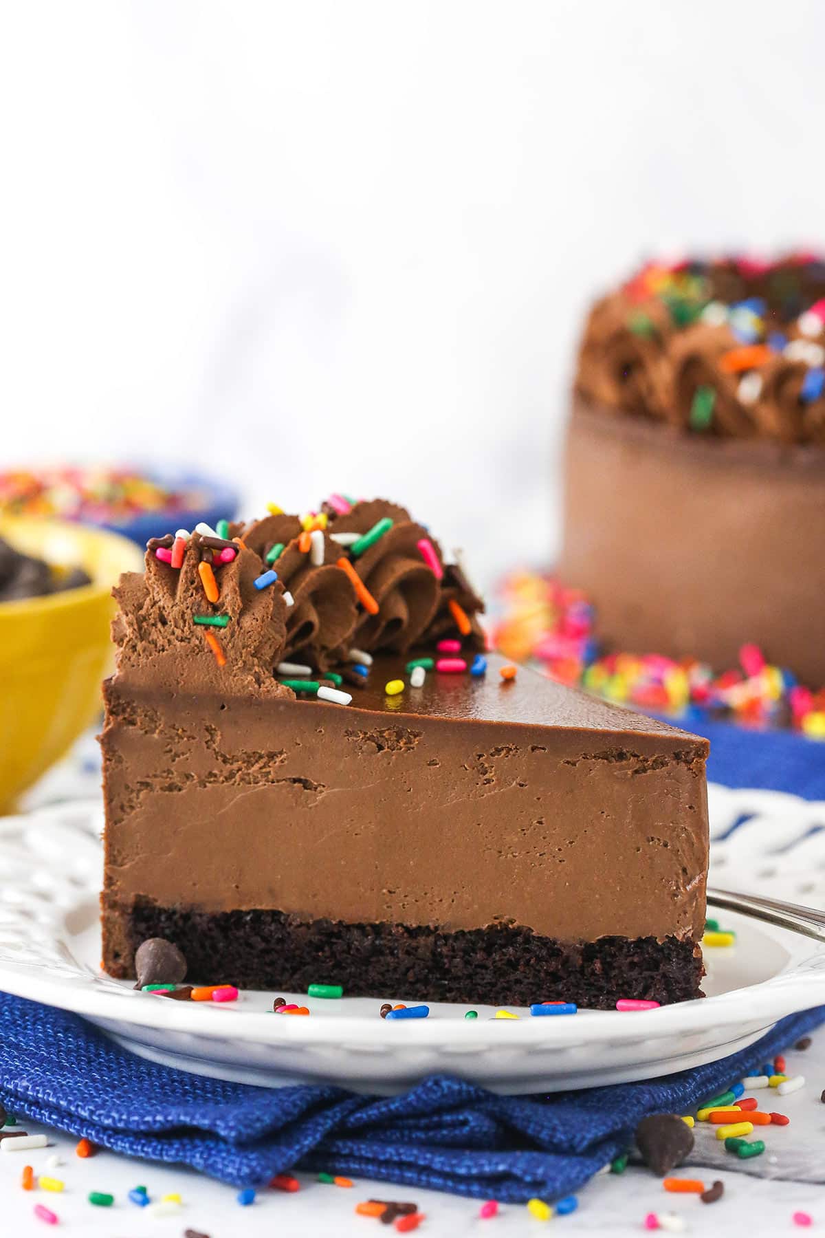 Chocolate Cheesecake With Cake Bottom