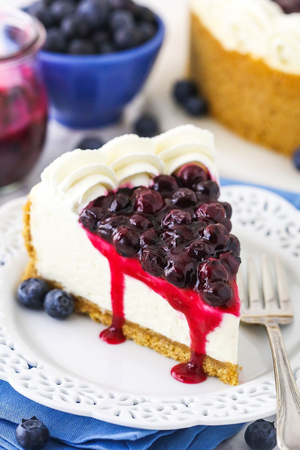 No Bake Blueberry Cheesecake